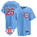 STECN C.Cubs #25 Mois¡§|s Ballesteros Player Light Blue 150th Anniversary Home Game Stitched Jerseys