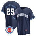 STECN C.Cubs #25 Mois¡§|s Ballesteros Player Navy 150th Anniversary City Connect Home Game Stitched Jerseys