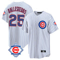 STECN C.Cubs #25 Mois¡§|s Ballesteros Player White 150th Anniversary Home Game Stitched Jerseys