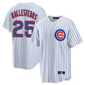 STECN C.Cubs #25 Mois¡§|s Ballesteros Player White Game Home Stitched Jerseys