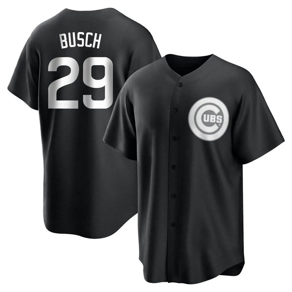 STECN C.Cubs #29 Michael Busch Player Black Game Stitched Jerseys