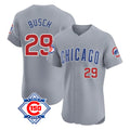 STECN C.Cubs #29 Michael Busch Player Gray Road 150th Anniversary Limited Elite Home Stitched Jerseys