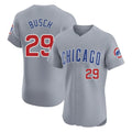 STECN C.Cubs #29 Michael Busch Player Gray Road Limited Elite Home Stitched Jerseys