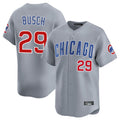 STECN C.Cubs #29 Michael Busch Player Gray Road Limited Home Stitched Jerseys