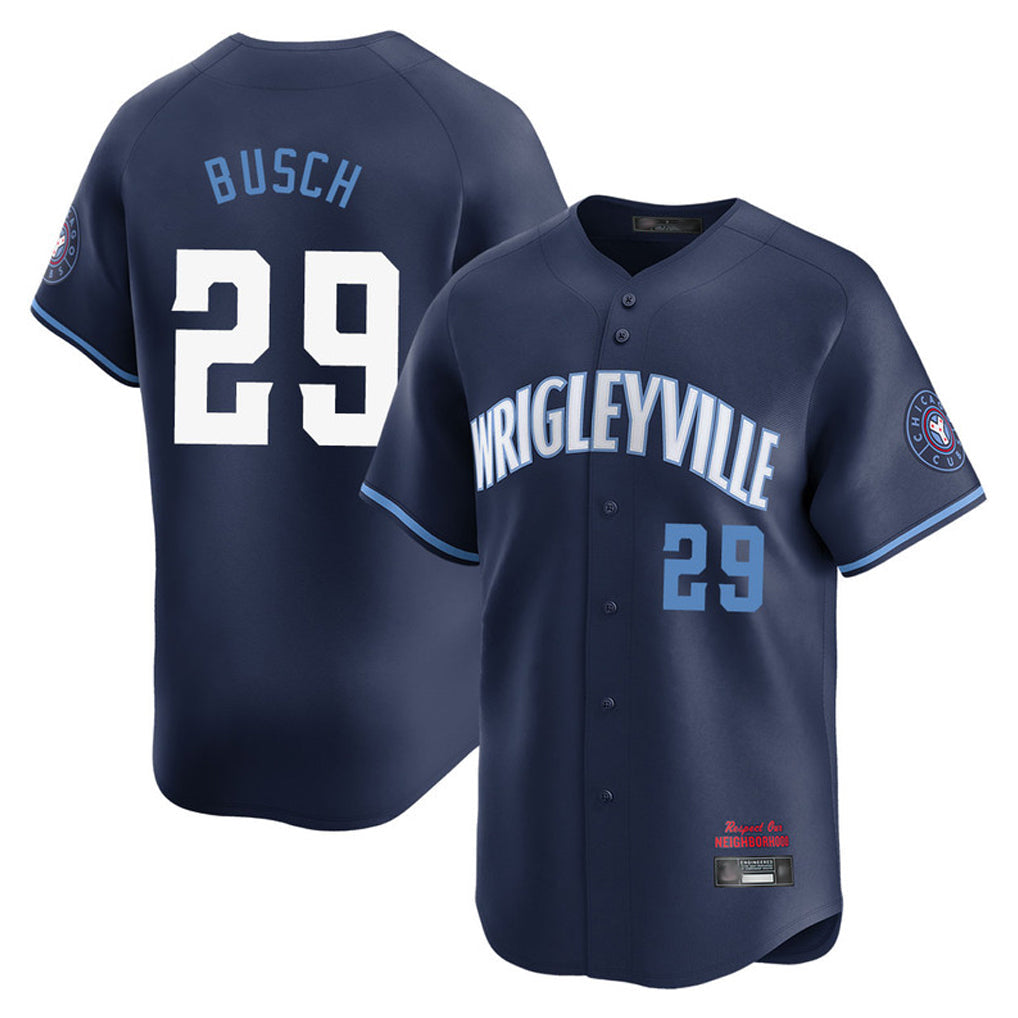 STECN C.Cubs #29 Michael Busch Player Navy City Connect Limited Home Stitched Jerseys