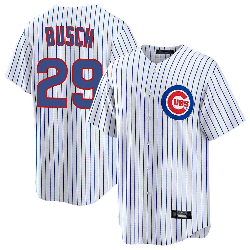 STECN C.Cubs #29 Michael Busch Player White Game Home Stitched Jerseys