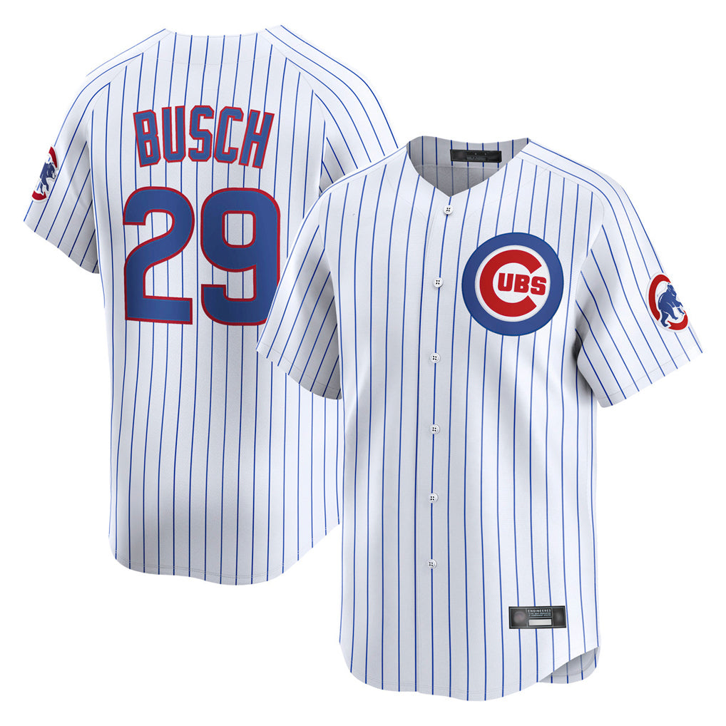 STECN C.Cubs #29 Michael Busch Player White Limited Home Game Stitched Jerseys
