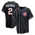 STECN C.Cubs #2 Nico Hoerner Player Black Fashion Out Game Stitched Jerseys