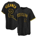 STECN C.Cubs #2 Nico Hoerner Player Black Snake Skin City Game Stitched Jerseys