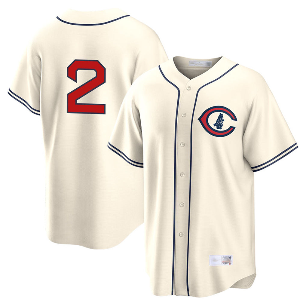 STECN C.Cubs #2 Nico Hoerner Player Cream Field of Dreams Home Game Stitched Jerseys