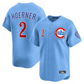 STECN C.Cubs #2 Nico Hoerner Player Light Blue Limited Home Stitched Jerseys