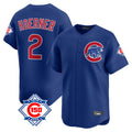 STECN C.Cubs #2 Nico Hoerner Player Royal 150th Anniversary Limited Home Stitched Jerseys