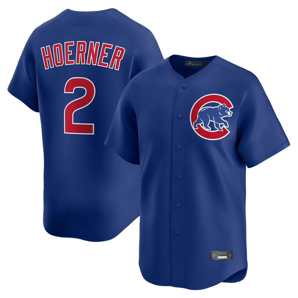 STECN C.Cubs #2 Nico Hoerner Player Royal Limited Home Stitched Jerseys