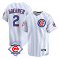 STECN C.Cubs #2 Nico Hoerner Player White 150th Anniversary Limited Home Game Stitched Jerseys