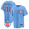 STECN C.Cubs #31 Greg Maddux Player Light Blue 150th Anniversary Home Game Stitched Jerseys