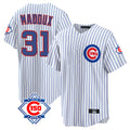 STECN C.Cubs #31 Greg Maddux Player White 150th Anniversary Home Game Stitched Jerseys