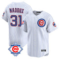 STECN C.Cubs #31 Greg Maddux Player White 150th Anniversary Limited Home Game Stitched Jerseys