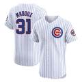 STECN C.Cubs #31 Greg Maddux Player White Limited Elite Home Game Stitched Jerseys