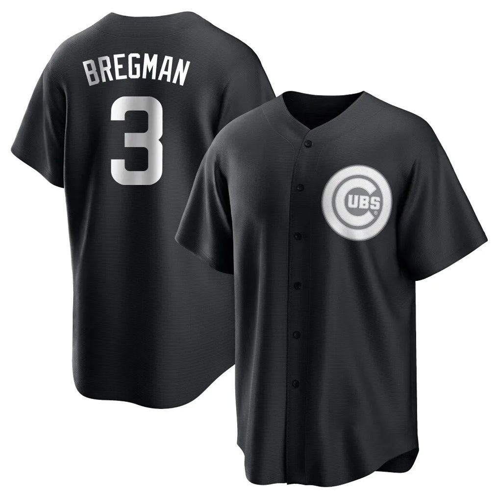 STECN C.Cubs #3 Alex Bregman Black Game Stitched Jerseys