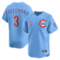 STECN C.Cubs #3 Alex Bregman Light Blue Limited Home Stitched Jerseys