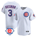 STECN C.Cubs #3 Alex Bregman White 150th Anniversary Limited Home Game Stitched Jerseys