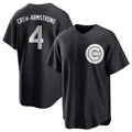 STECN C.Cubs #4 Pete Crow-Armstrong Player Black Game Stitched Jerseys
