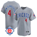 STECN C.Cubs #4 Pete Crow-Armstrong Player Gray Road 150th Anniversary Limited Home Stitched Jerseys