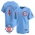 STECN C.Cubs #4 Pete Crow-Armstrong Player Light Blue 150th Anniversary Limited Home Stitched Jerseys