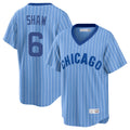 STECN C.Cubs #6 Matt Shaw Player Blue T-shirt Cooperstown Collection Limited Stitched Jerseys