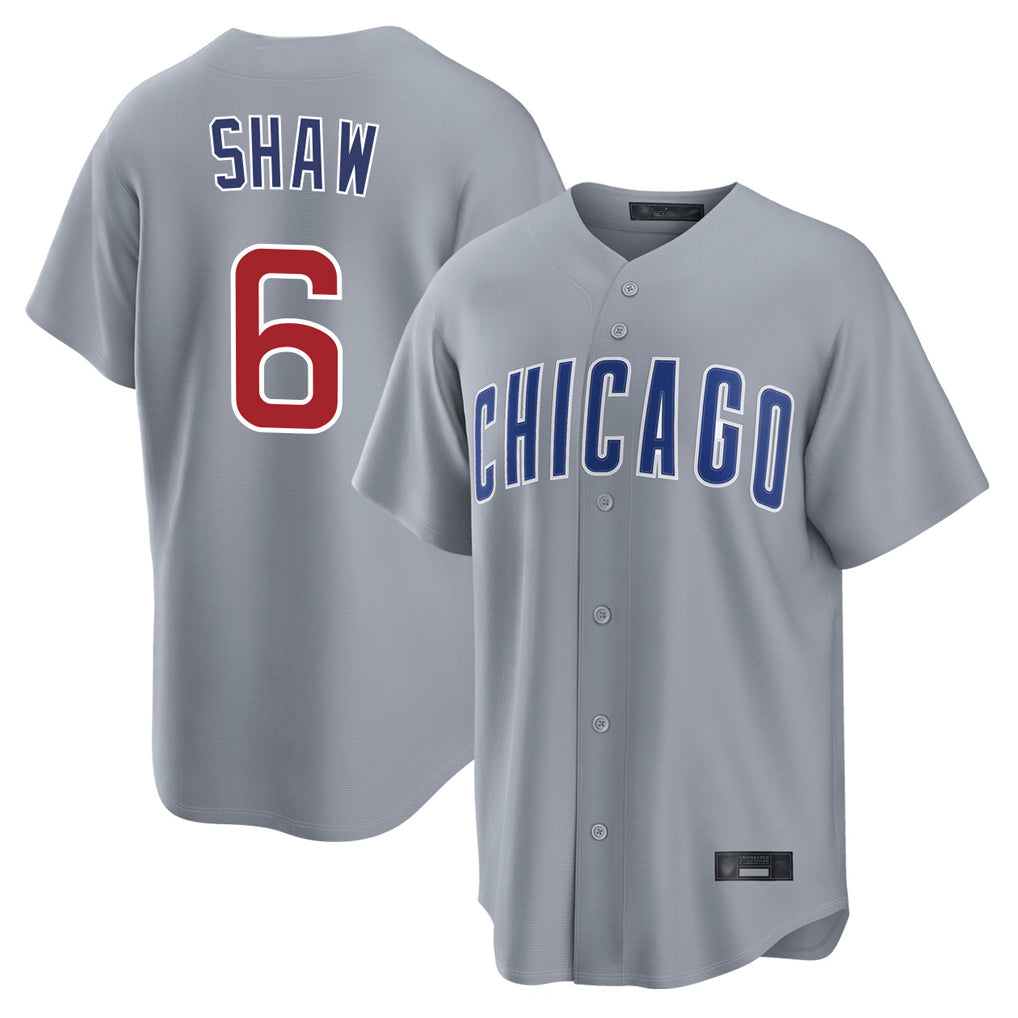 STECN C.Cubs #6 Matt Shaw Player Gray Home Game Stitched Jerseys