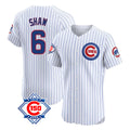 STECN C.Cubs #6 Matt Shaw Player White 150th Anniversary Limited Elite Home Game Stitched Jerseys