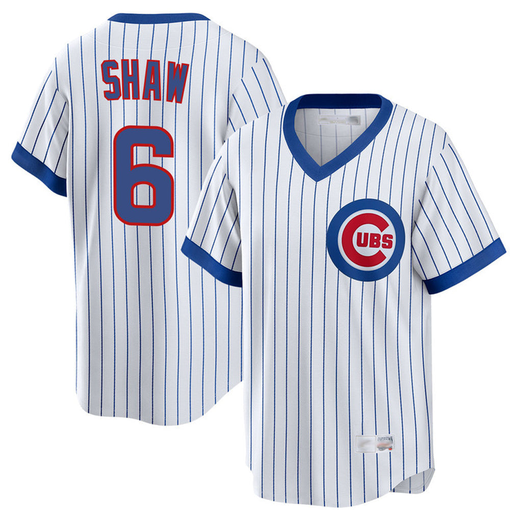 STECN C.Cubs #6 Matt Shaw Player White T-shirt Cooperstown Collection Limited Stitched Jerseys