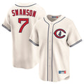 STECN C.Cubs #7 Dansby Swanson Player Cream Field of Dreams Limited Home Game Stitched Jerseys