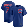 STECN C.Cubs #7 Dansby Swanson Player Royal Limited Home Stitched Jerseys