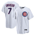 STECN C.Cubs #7 Dansby Swanson Player White Game Home Stitched Jerseys