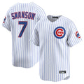 STECN C.Cubs #7 Dansby Swanson Player White Limited Home Game Stitched Jerseys