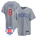 STECN C.Cubs #8 Ian Happ Player Gray Home Game Stitched Jerseys