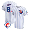 STECN C.Cubs #8 Ian Happ Player White 150th Anniversary Limited Elite Home Game Stitched Jerseys