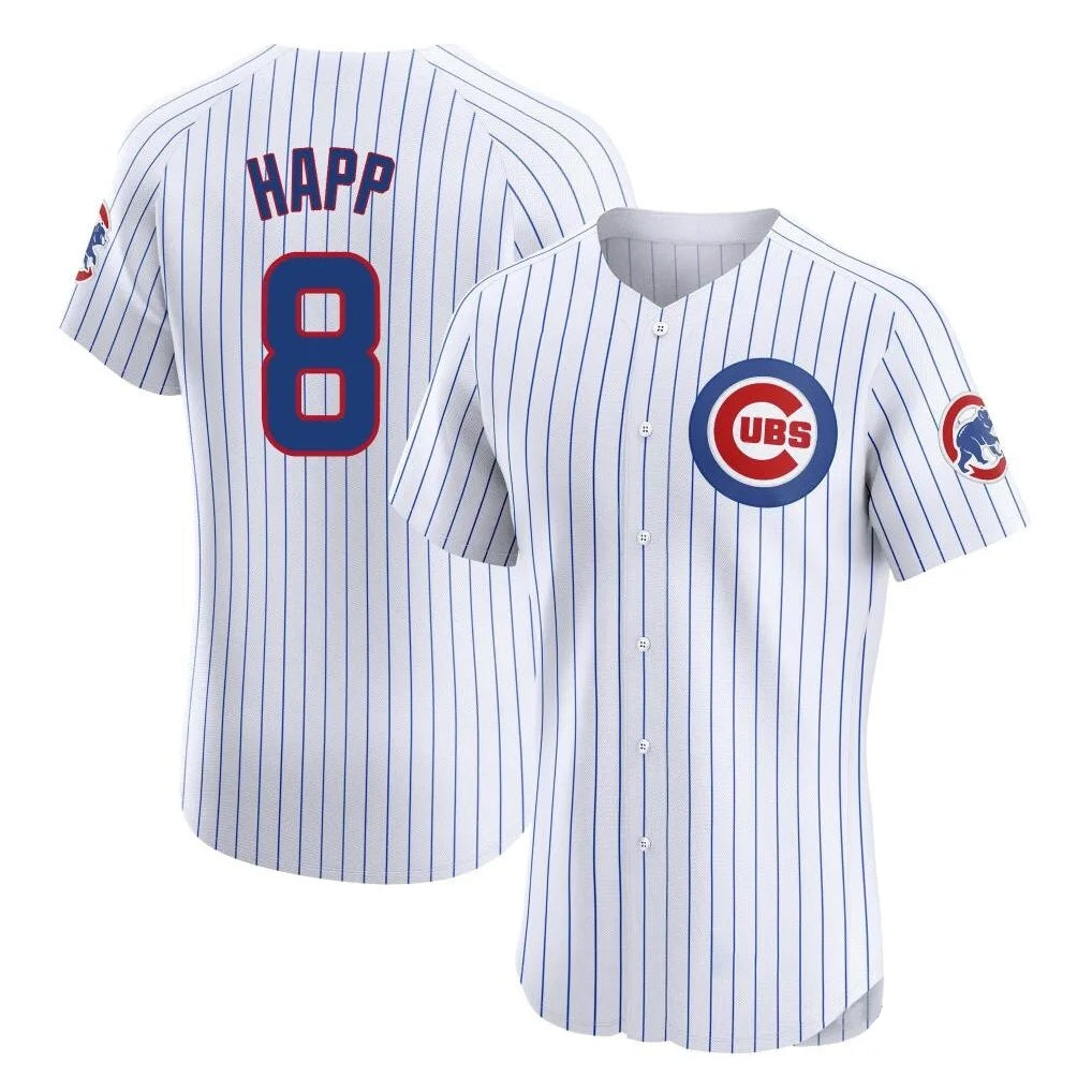 STECN C.Cubs #8 Ian Happ Player White Limited Elite Home Game Stitched Jerseys