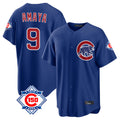 STECN C.Cubs #9 Miguel Amaya Player Royal 150th Anniversary Home Game Stitched Jerseys