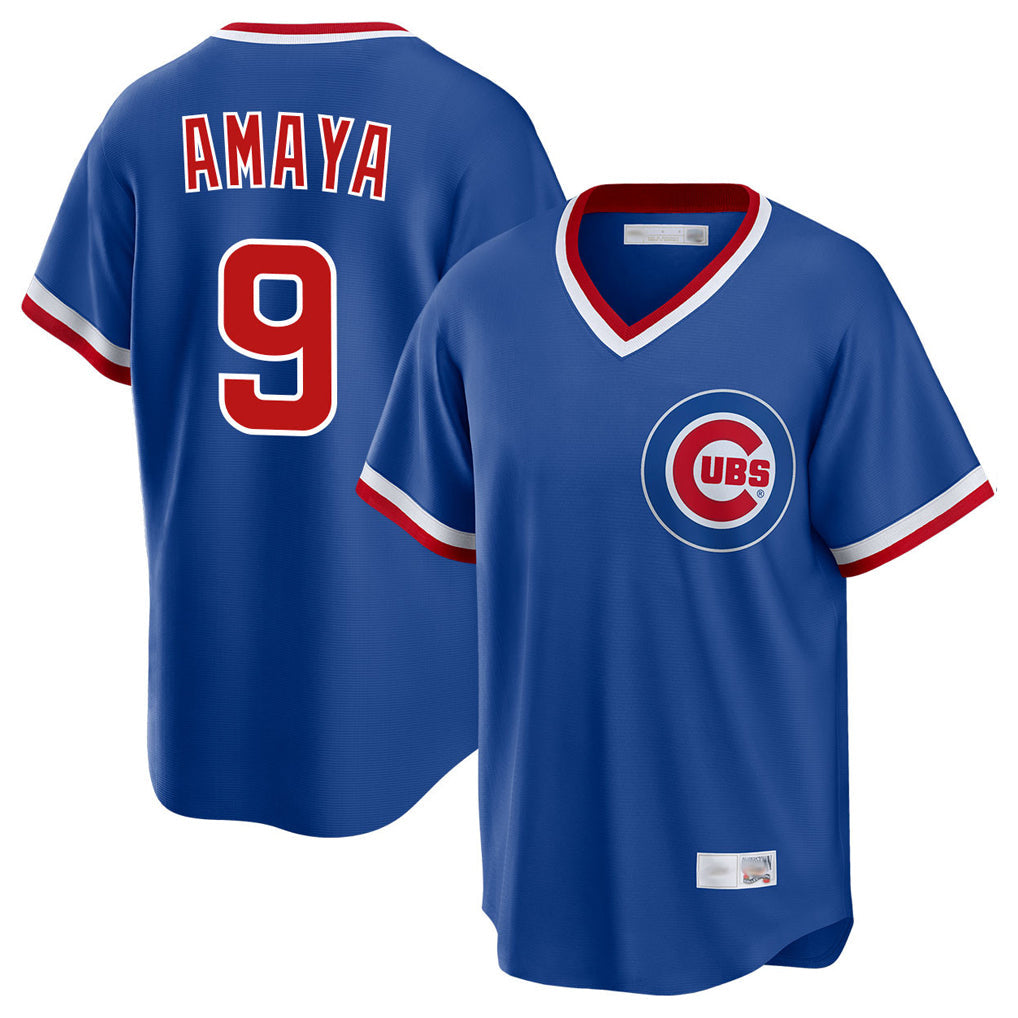 STECN C.Cubs #9 Miguel Amaya Player Royal T-shirt Cooperstown Collection Limited Stitched Jerseys