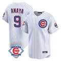 STECN C.Cubs #9 Miguel Amaya Player White 150th Anniversary Limited Home Game Stitched Jerseys