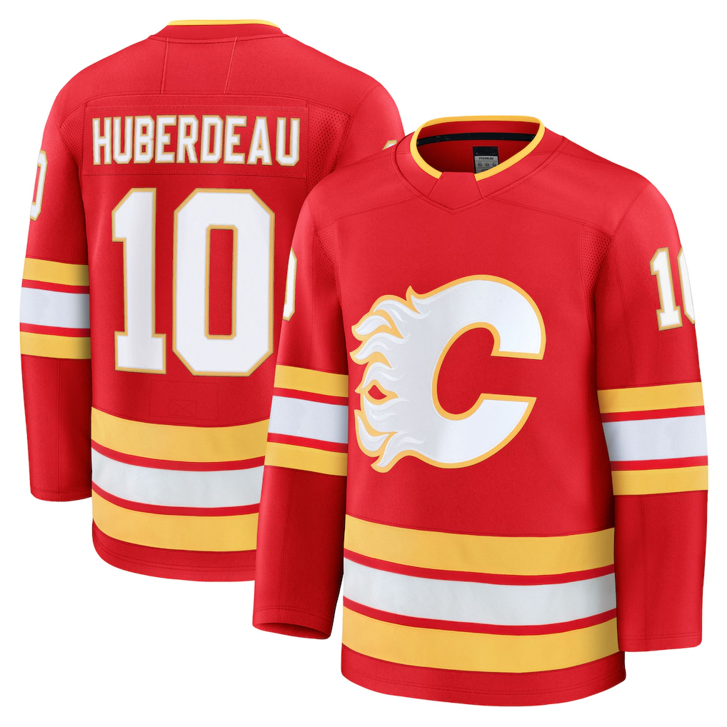 STECN C.Flames #10 Jonathan Huberdeau Red Home Breakaway Player Jerseys