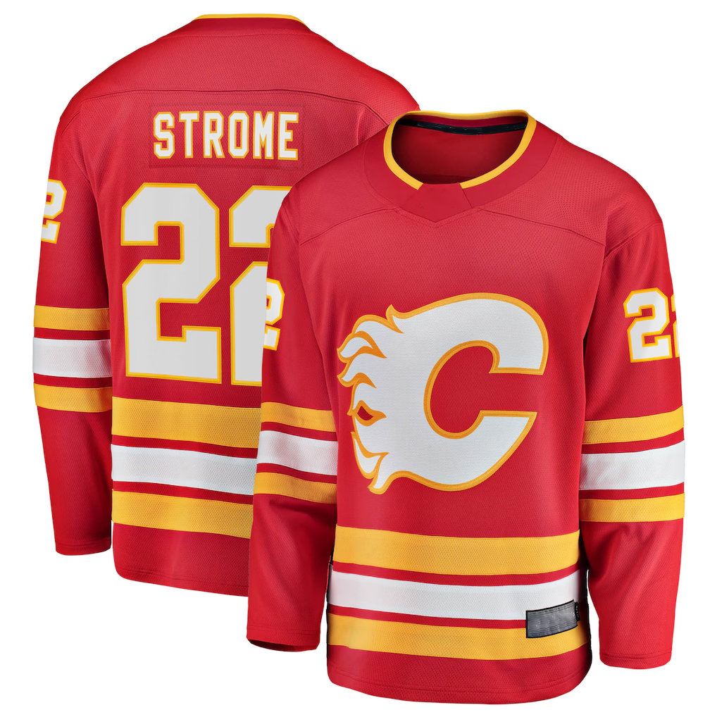 STECN C.Flames #22 Ryan Strome Red Home Breakaway Jerseys