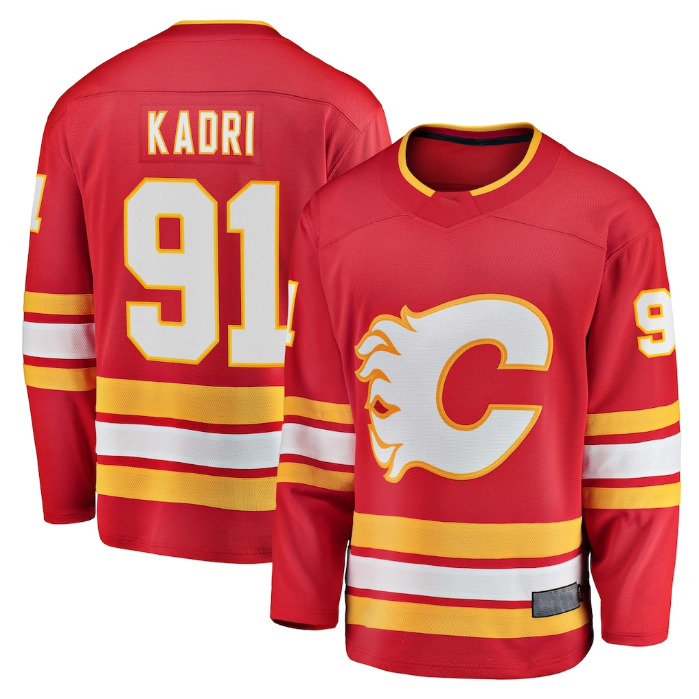 STECN C.Flames #91 Nazem Kadri Red Home Breakaway Player Jerseys