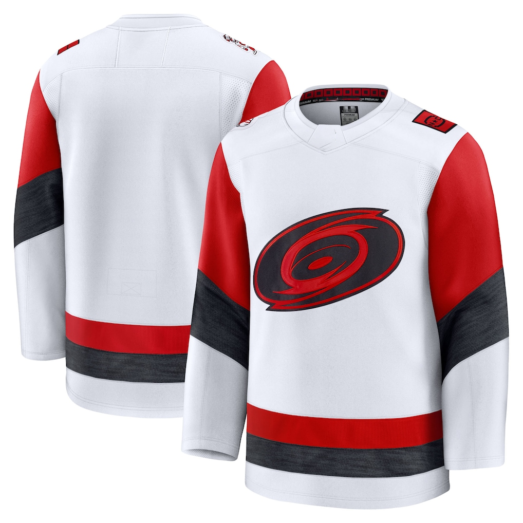 STECN C.Hurricanes White Away Premium Stitched Jerseys