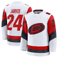 STECN C.Hurricanes #24 Seth Jarvis White Away Premium Stitched Jerseys