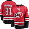 STECN C.Hurricanes #31 Frederik Andersen Red Alternate Breakaway Player Stitched Jerseys