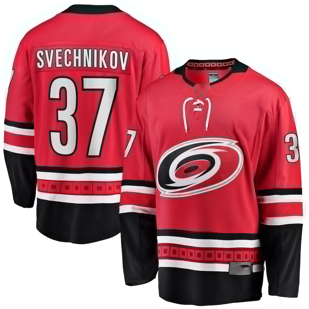 STECN C.Hurricanes #37 Andrei Svechnikov Red Alternate Breakaway Player Stitched Jerseys