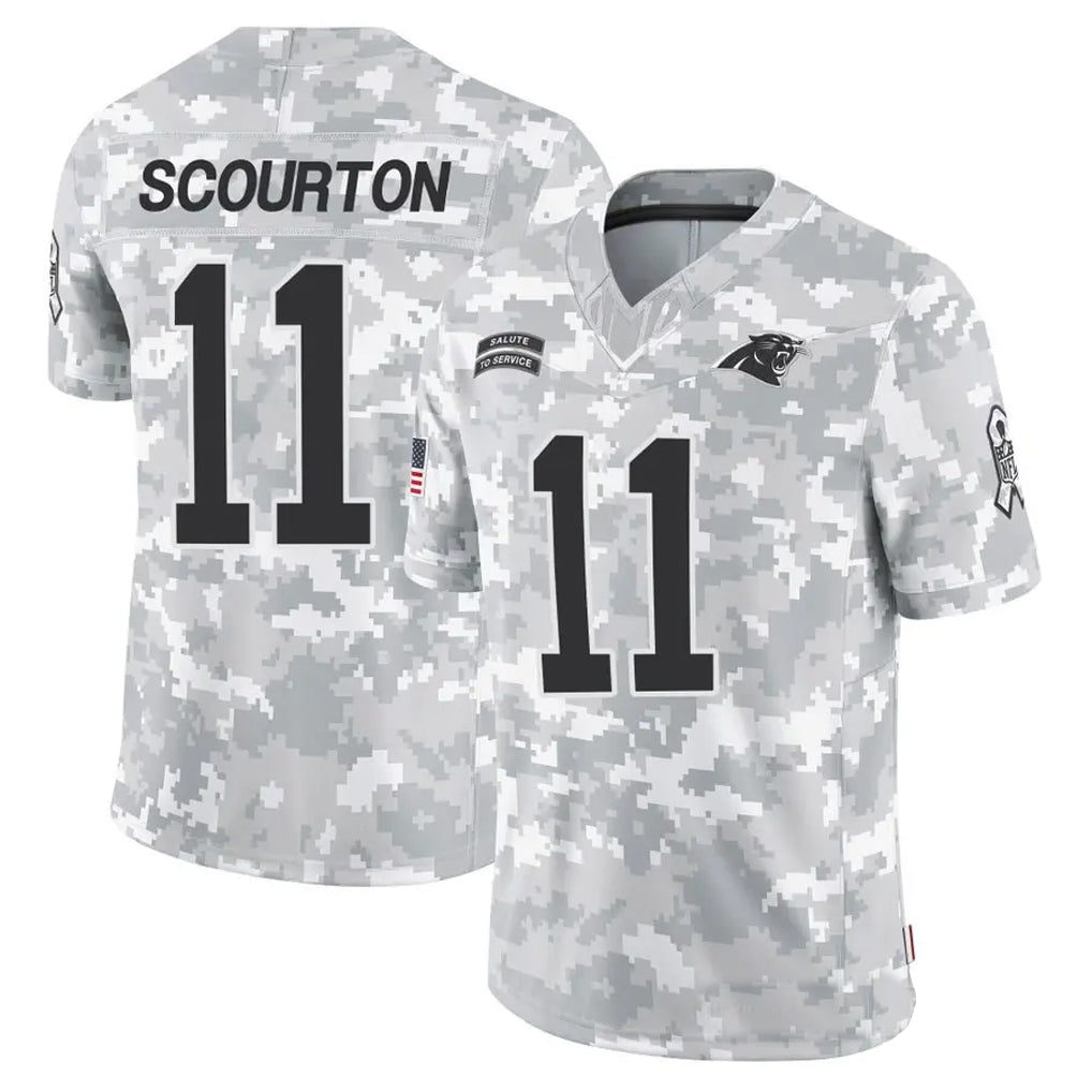 STECN C.Panthers #11 Nic Scourton Player Arctic Camo Salute to Service Limited Stitched Jerseys